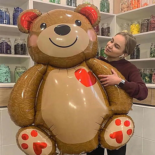 Valentine's Day Big Love Bear Foil Balloons - Perfect for Wedding and Engagement Party Decorations, Romantic Gifts