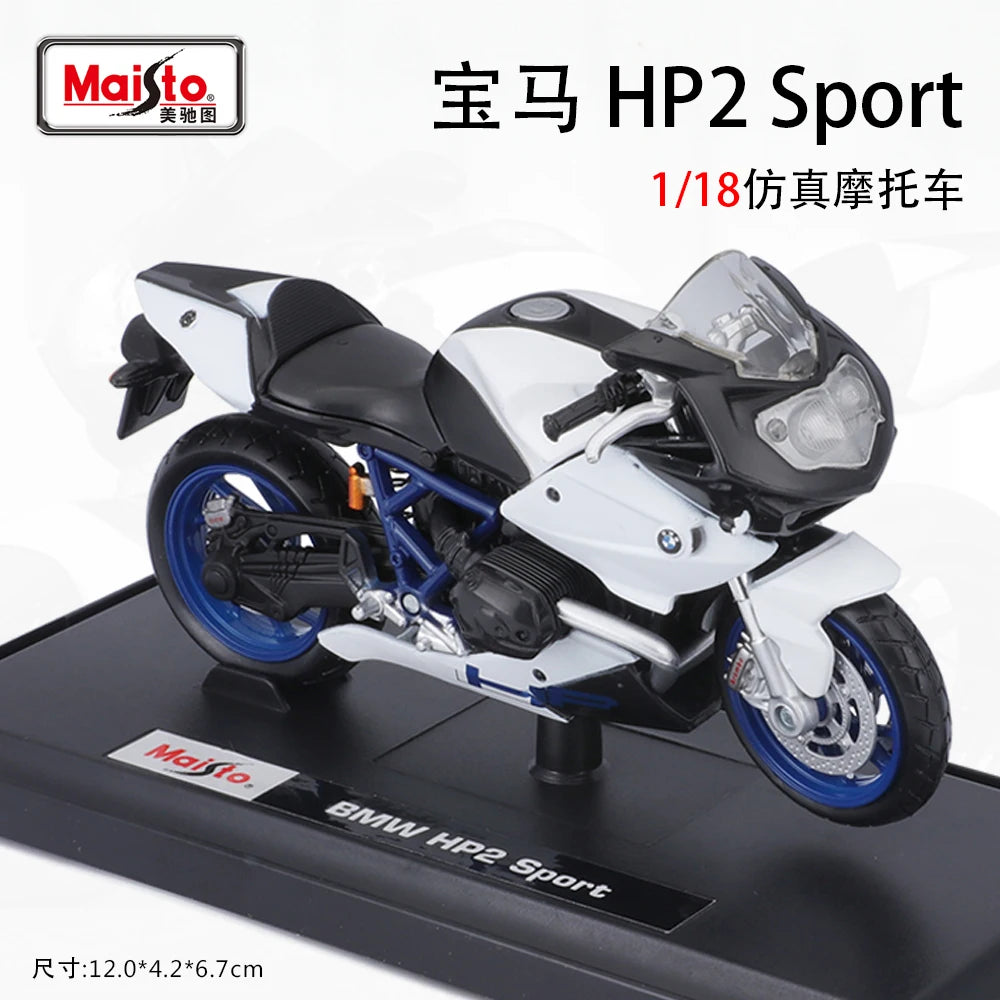 Maisto 1:18 Alloy Motorcycle Model – Yamaha MT-07/MT-10, Ducati, Kawasaki, KTM, Suzuki, BMW