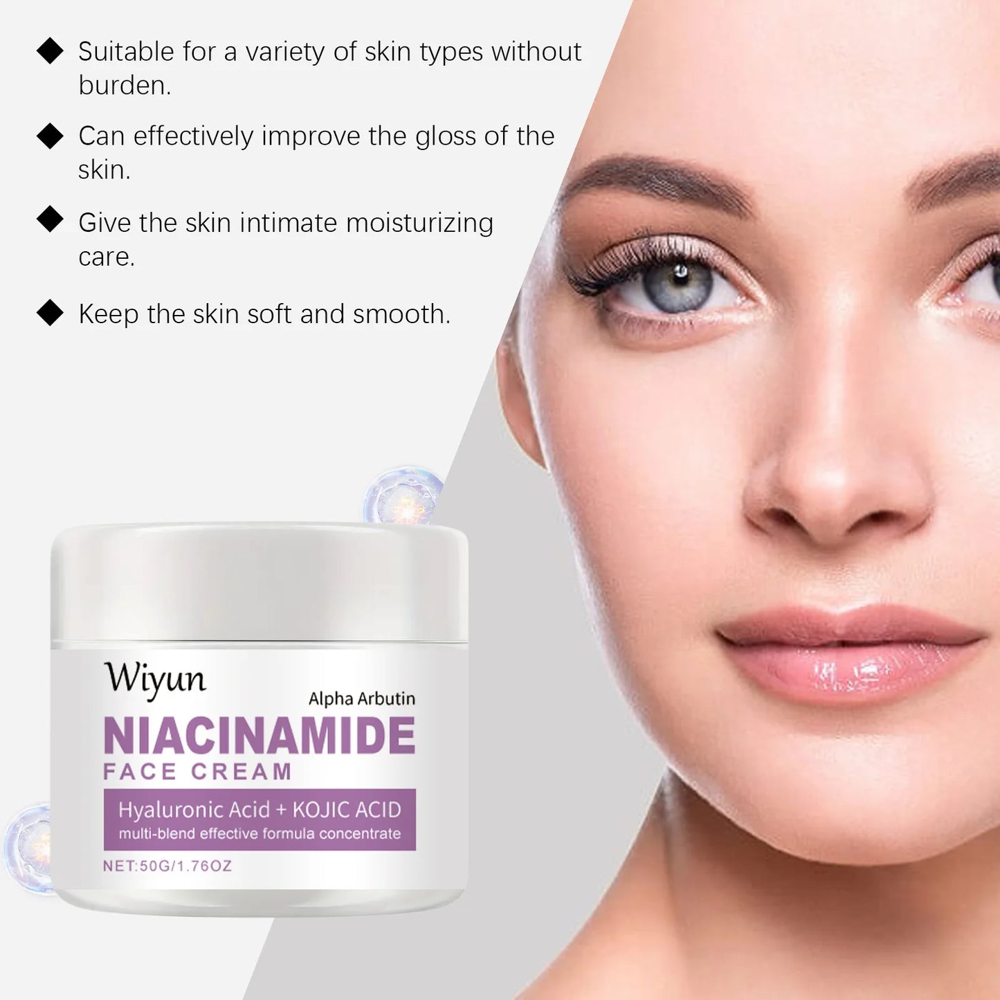 Niacinamide Face Cream – Anti-Dark Spot & Melanin Control, Pigmentation Reduction, Hydrating Whitening Moisturizer for Smooth & Radiant Skin