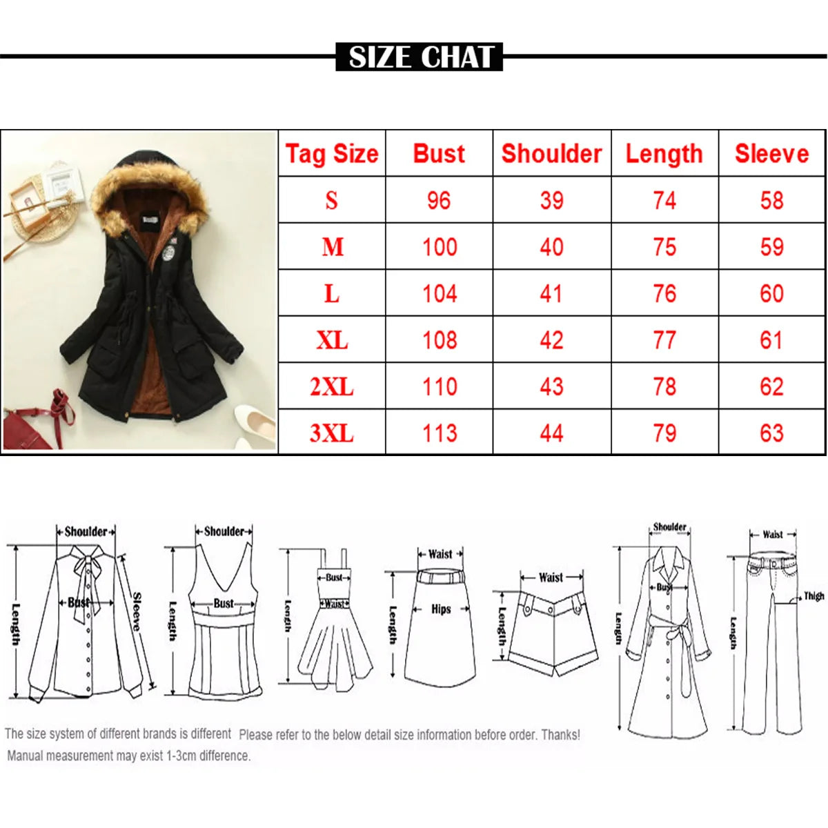 Fleece-Lined Hooded Down Jacket for Women – Warm Padded Parka, Casual Korean Streetwear Winter Coat
