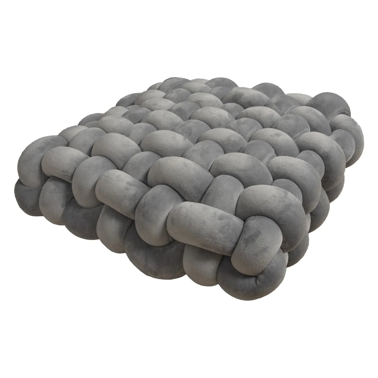 Knotted Square Cushion – Nordic Aesthetic Hand-Made Plush Pillow for Office Chair & Decorative Sleeping Back Support