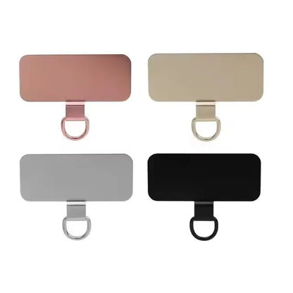 Universal Metal Phone Lanyard Gasket Patch – 1/4PCS Ultra-Thin Mobile Sling Rope, Card Clip Strap & Hang Cord Tab