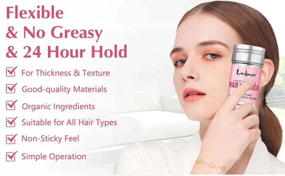 Professional Styling Wax for Women – Anti-Frizz Pomade, Smoothing Hair Mud, Messy Hair Control Rod for Natural Wigs