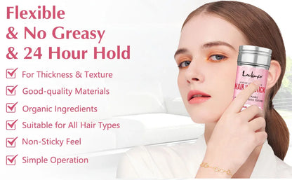 Professional Styling Wax for Women – Anti-Frizz Pomade, Smoothing Hair Mud, Messy Hair Control Rod for Natural Wigs