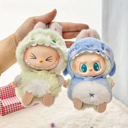 Cute Cartoon Green Dinosaur Outfit for Labubu Plush – Style Shark Macaron Clothes & Accessories