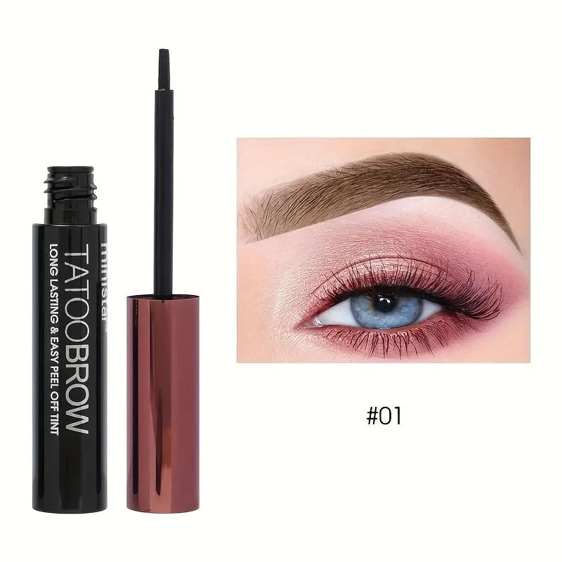 Tattoo Peel Off Eyebrow Gel Tint – Semi-Permanent, Waterproof, Transfer-Proof for Fuller, Defined Brows