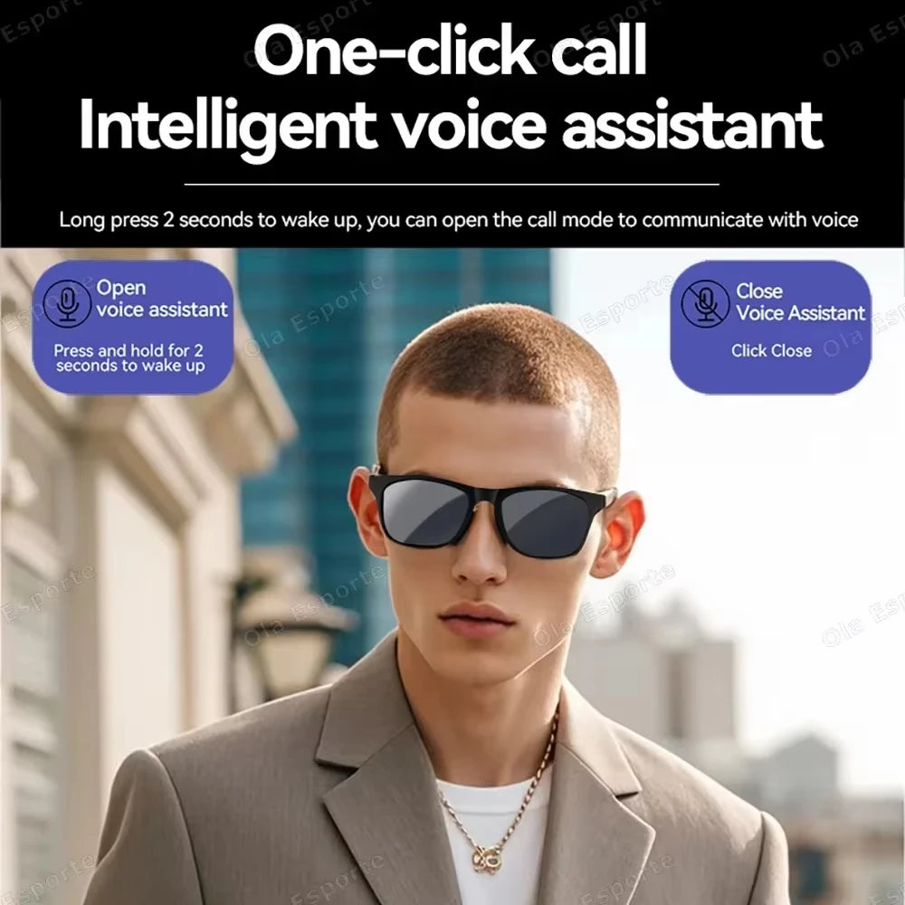 Lenovo AI Smart Glasses – 8K Camera Recording, Touch Control, Voice Assistant, Translation, Music & Wireless Bluetooth Smart Sunglasses