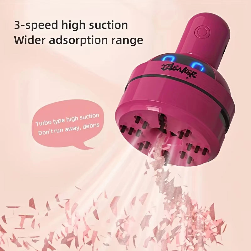 Mini USB Rechargeable Desktop Vacuum Cleaner – Portable 3-Speed Handheld Dust Collector for Keyboards & Home Office