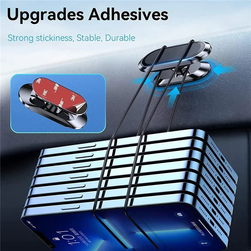 Magnetic Car Phone Holder - Universal Phone Mount Stand for iPhone 15/14/13/12/11 Samsung Redmi Devices