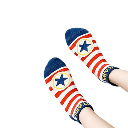 5 Pairs Spiderman Kids Socks – Anime Cartoon Short Socks for Boys & Girls, Summer & Spring Baby Boat Socks Gift for Ages 1-12 Years