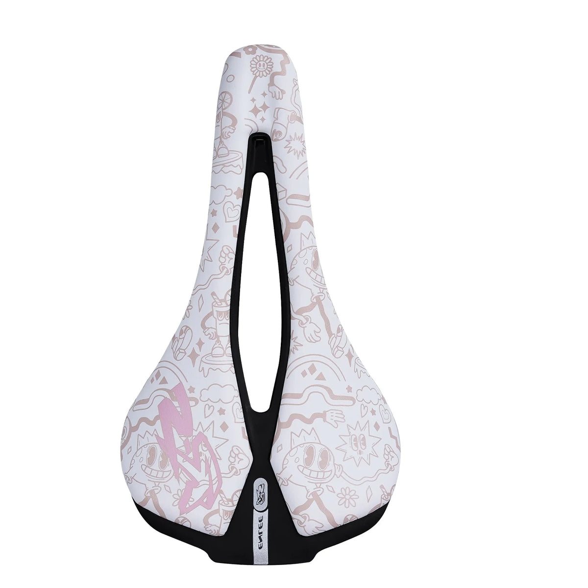 ENLEE Mountain Bike Saddle - Hollow Breathable Ultra-Light Steel Bow Seat Cushion for Road & Folding Bikes