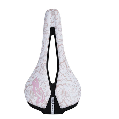 ENLEE Mountain Bike Saddle - Hollow Breathable Ultra-Light Steel Bow Seat Cushion for Road & Folding Bikes