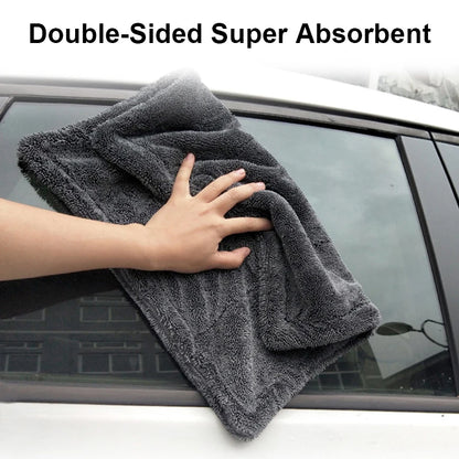 SEAMETAL 1200GSM Microfiber Car Wash Towel – Double-Sided Ultra Absorbent Cleaning & Drying Cloth
