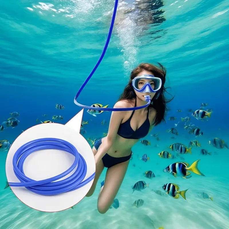 Foldable Dry Snorkel - Silicone Anti-Choking Single Tube for Swimming & Diving