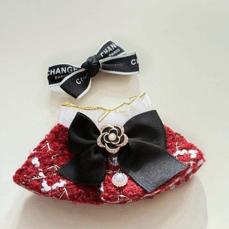Labubu Doll Accessories — 17cm Luxury Woolen Shawl Suit & Skirt Set with Messenger Bag & Loafers