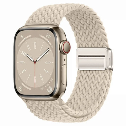 Nylon Braided Watch Band for Apple Watch – Compatible with Series SE, 3–10 & Ultra (38–49mm Adjustable Sport Strap)