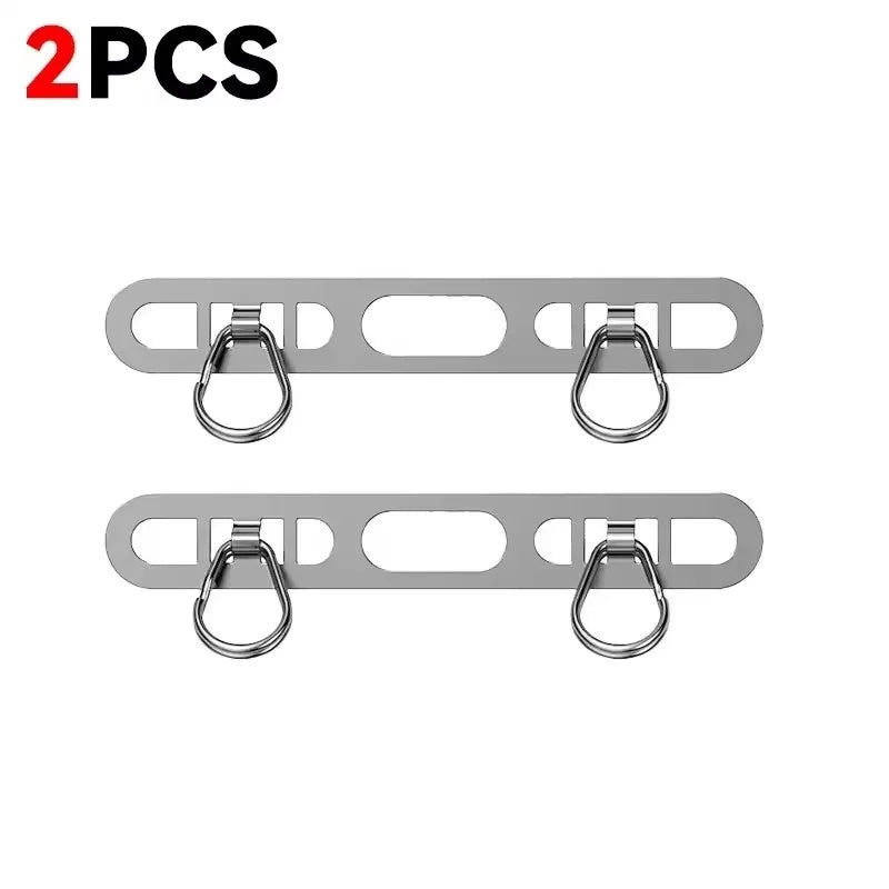 Metal Phone Lanyard Patch Set 1/2/3Pcs – Stainless Steel Side Clip Connector with Double Buckle for iPhone Strap Gasket Attachment