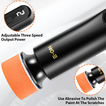 Handheld Wireless Car Polisher | Polishing & Waxing Machine Power Tool for Car Body Cleaning & Repair