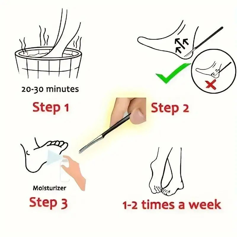 Stainless Steel Foot Knife - Dead Skin Remover, Callus Rasp & Toe Nail Shaver for Pedicure & Foot Care in Shops