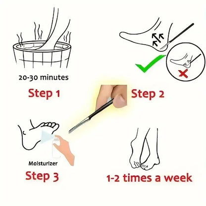 Stainless Steel Foot Knife - Dead Skin Remover, Callus Rasp & Toe Nail Shaver for Pedicure & Foot Care in Shops
