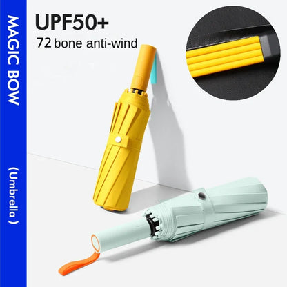 Super Strong Windproof Umbrella - 60/72 Bone Large Automatic Folding Umbrella for Men and Women, Rainproof, Sunproof with UV Protection