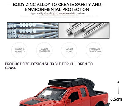1:36 F-150 Alloy Car Model – Spring-Back Action Toy for Kids | Realistic Replica Vehicle
