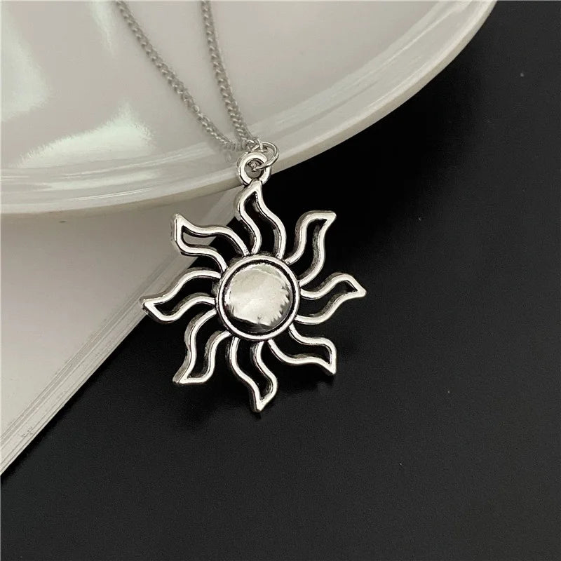 Punk Gothic Big Cross Pendant Necklace – Irregular Clavicle Chain Aesthetic Jewelry for Women & Men