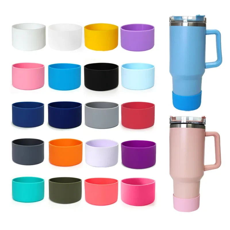 Universal 7.5cm Silicone Cup Sleeve – Soft Food-Grade Bottom Cover for Stanley 40oz, 30oz, 20oz Water Bottles