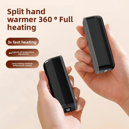 2-in-1 Digital Hand Warmer - Portable Magnetic Rechargeable Hand Warmer & Power Bank with LED Display