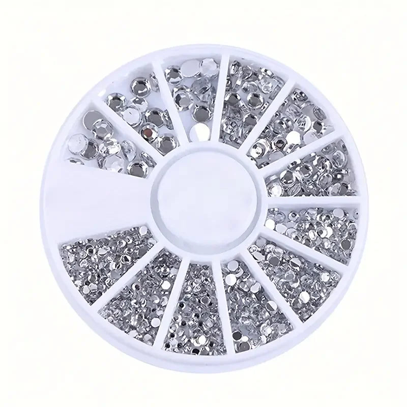 Nail Art Rhinestone Gems - Glitter Crystal Beads Manicure Decoration Accessories for Professional Nail Design