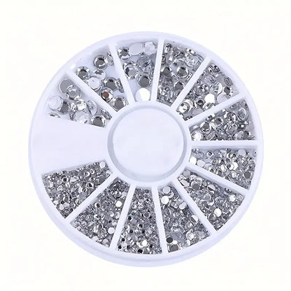 Nail Art Rhinestone Gems - Glitter Crystal Beads Manicure Decoration Accessories for Professional Nail Design