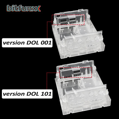 Bitfunx GameCube NGC Replacement Shell – Transparent Purple & Black Case for GC Console