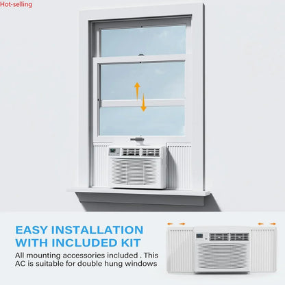 8000 BTU Smart Window AC – Energy Saving, WiFi & Remote Control with Timer