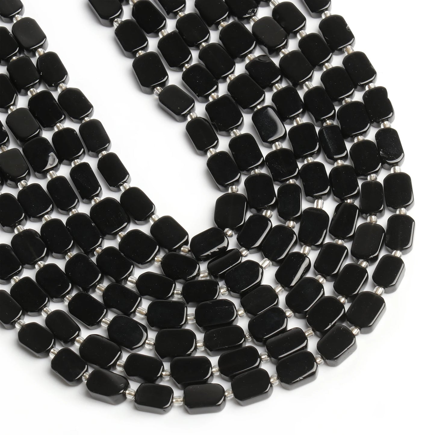 Natural Gemstone Rectangle Beads - 8x12mm Amethyst Citrine Lapis Lazuli Spacer Beads for DIY Jewelry Making & Bracelets