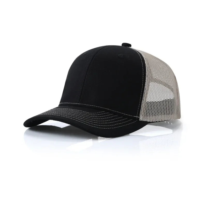 Custom Logo Snapback Hat - Embroidered Mesh Sports Cap for Men & Women, Adjustable Baseball Cap