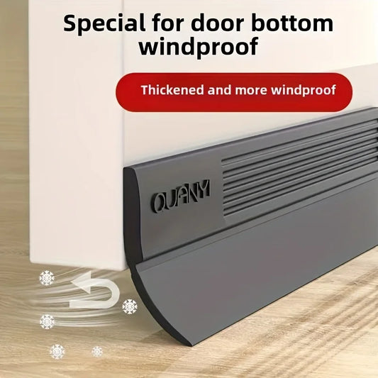 YITAPE Door Bottom Seal Strip - 1M Self-Adhesive Silicone Weatherstrip for Soundproof, Windproof & Dustproof Protection