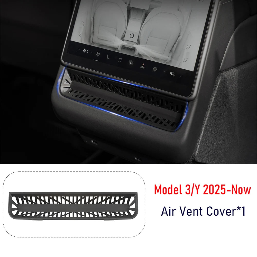 Tesla Model 3/Y Juniper Rear Air Vent Cover - Under-Seat Vent Grille Mesh Accessory