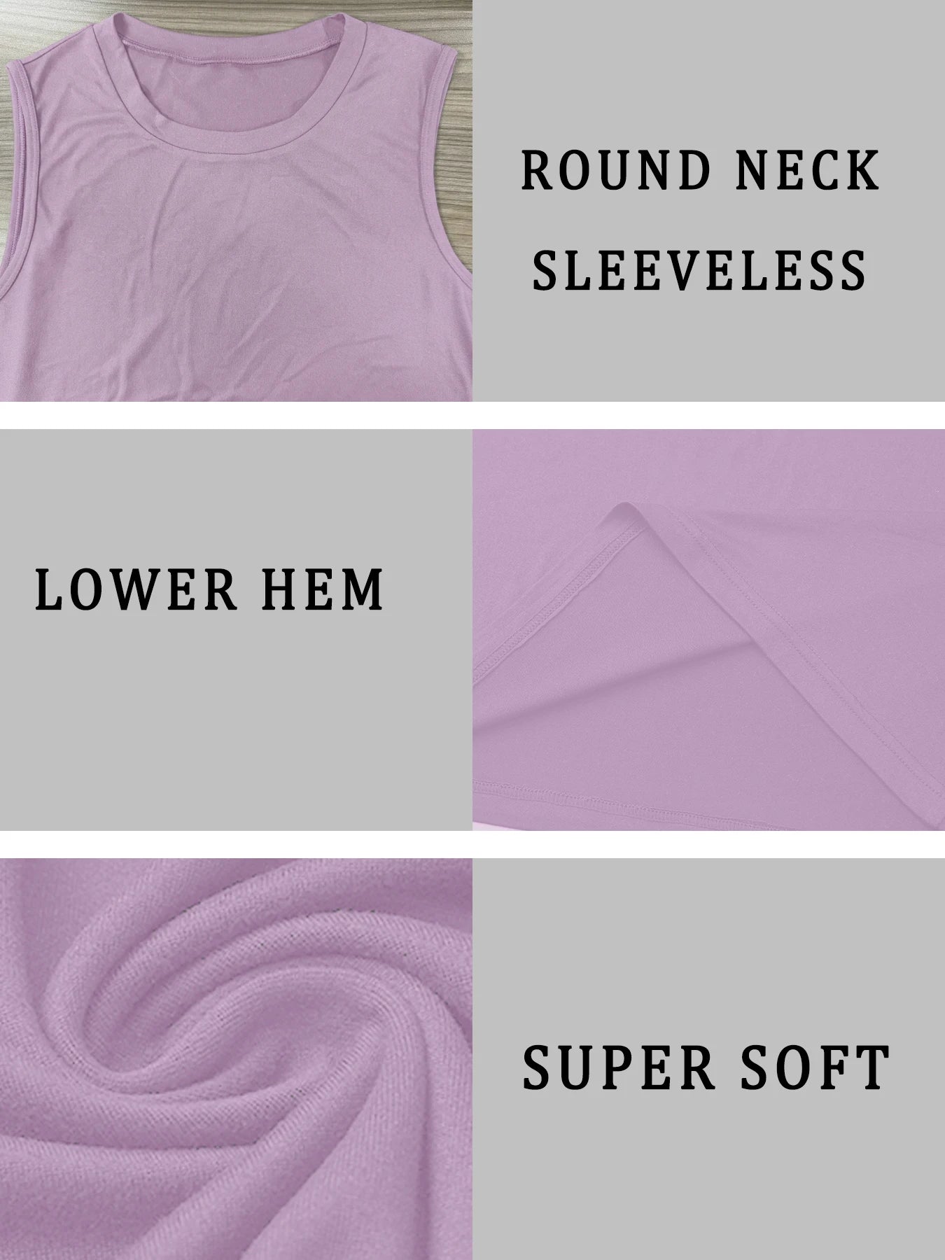 Women’s Summer Sleeveless Tank Top - Loose Fit Crewneck Casual Sports Yoga & Gym Activewear