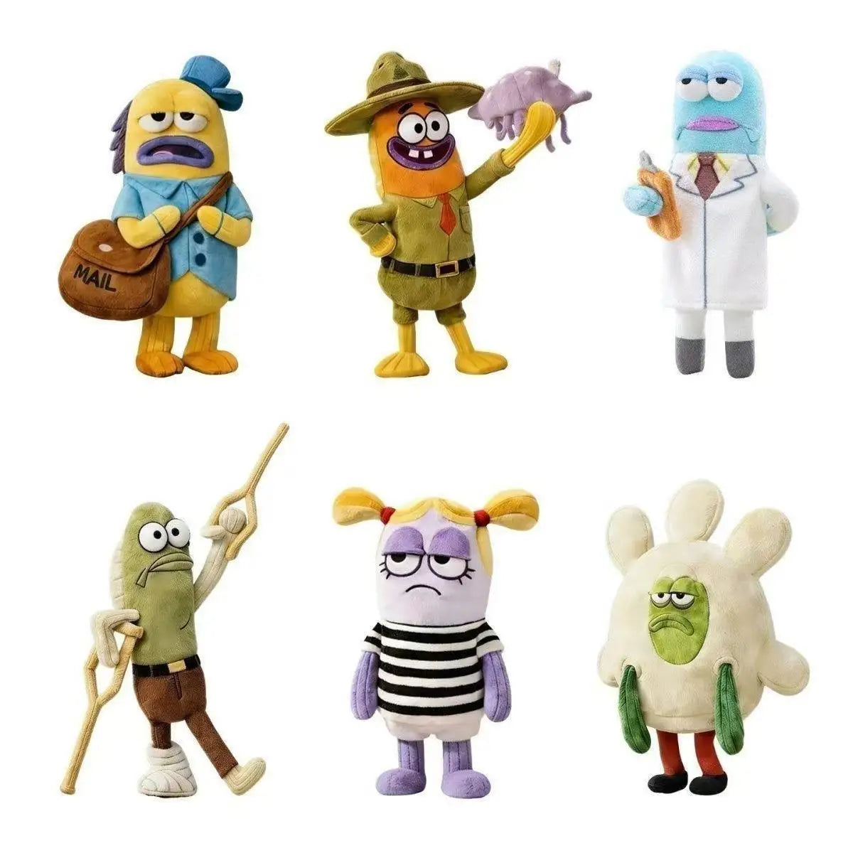 SpongeBob SquarePants Plush Keychains - Bikini Bottom Character Bag Charms, Cute Cartoon Pendants & Collectible Gifts