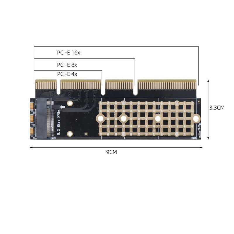 PCIe NVMe Adapter - M.2 PCI Express 3.0 X1 X4 X8 X16 Expansion Card for 2230 2242 2260 2280 M.2 SSD