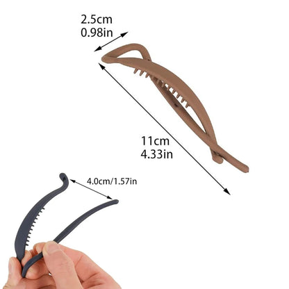 6Pcs Banana Hair Claw Clips - Matte Strong-Hold Hair Accessories for Women