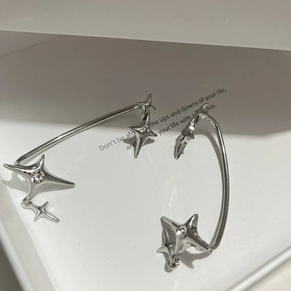 Sparkling Fashion Star Clip Earrings - Simple Ear Cuff & Climber Jewelry Gift