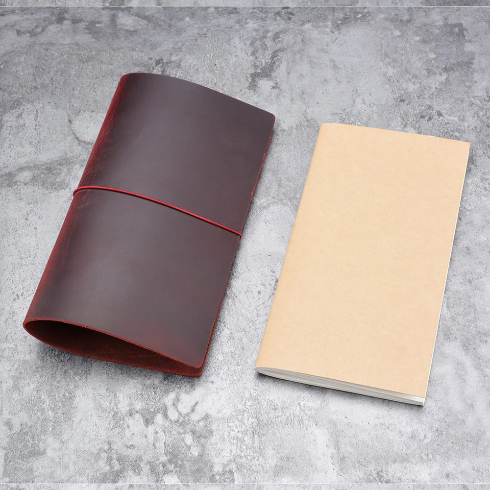 7-Color DIY Leather Notebook Cover – A5, Standard, Pocket, and Passport Sizes, Travel Journal Covers