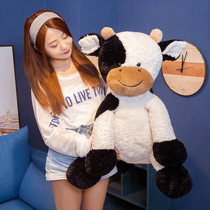 25-70cm Huggable Plush Cow Toy — Soft Stuffed Cattle Doll, Lovely Animal Plush for Kids, Birthday Gift