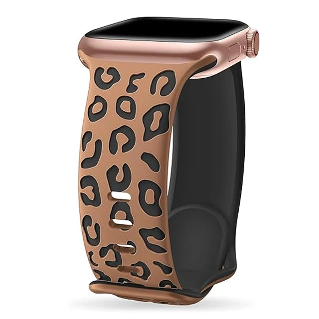 Engraved Silicone Strap for Apple Watch — 40mm-49mm Band Compatible with Series 4-10, SE & Ultra 2