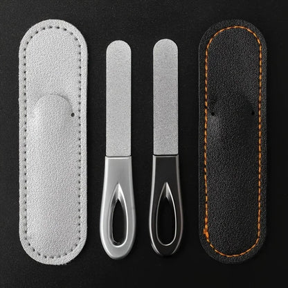 Stainless Steel Diamond Grit Nail File – Durable Hypoallergenic Nail Care Tool for Fingernails & Toenails, Ideal for Hard & Thick Nails