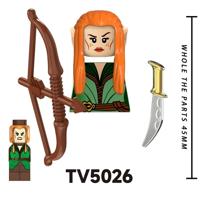TV6403/TV6404/TV6405 Blocks Toy Set — Orcs, Dwarfs, Elves & Rohan Knight Action Figures Building Bricks for Kids Gift