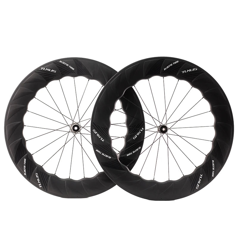TUKUS C88NEO Carbon Wheelset - 700C Road Bike Racing Wheels with 88mm Deep Rim, 36T Ratchet and Disc Brake Support
