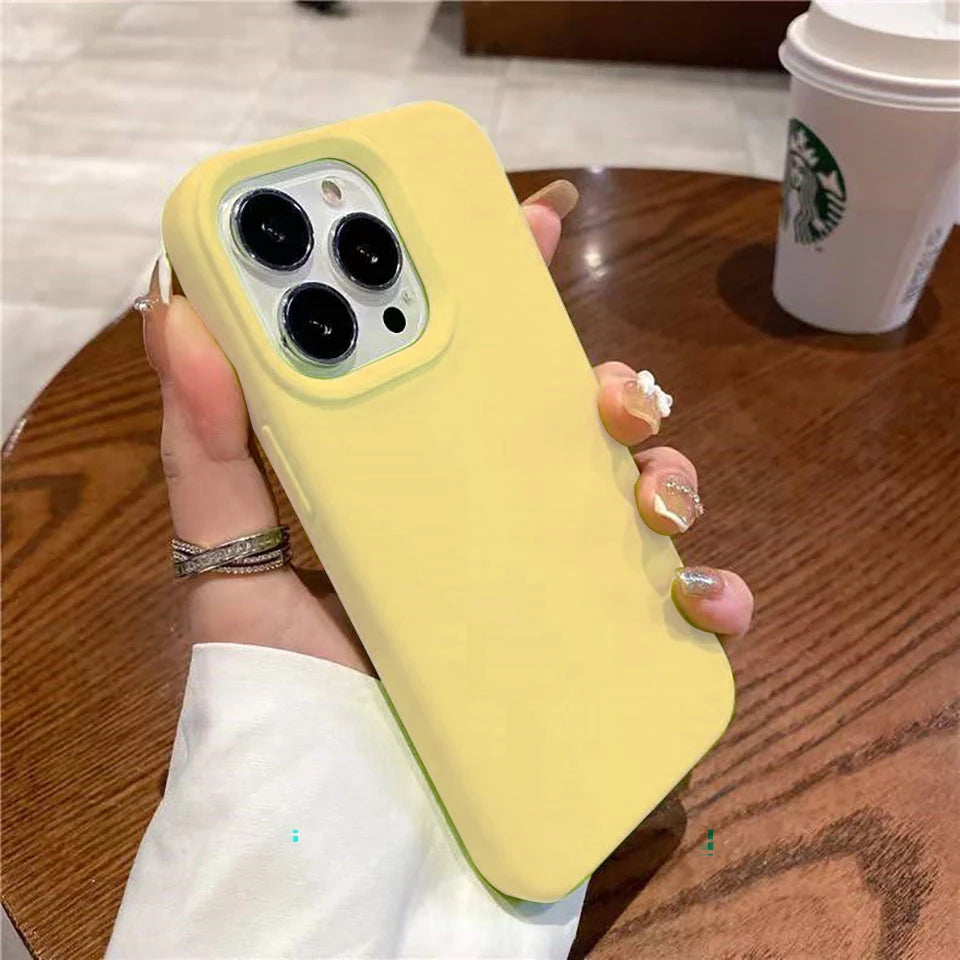 Liquid Silicone iPhone Case – Soft Shockproof Back Cover for iPhone 16/15/14/13/12/11 Pro Max