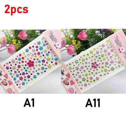 Glitter Face Rhinestone Stickers - Kids Eye & Face Diamond Jewels for Festival Makeup, Parties & Creative Looks